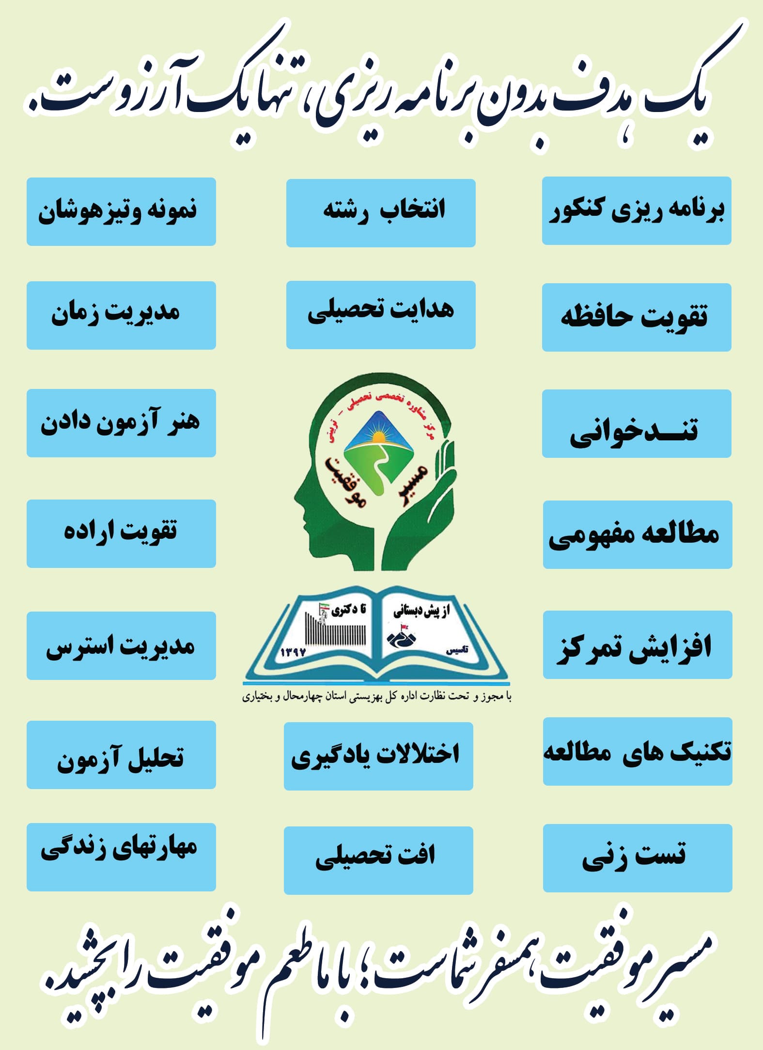 اهم خدمات گروه مشاوره و برنامه ریزی دکتر یعقوب لهرابی بهترین مشاور تحصیلی